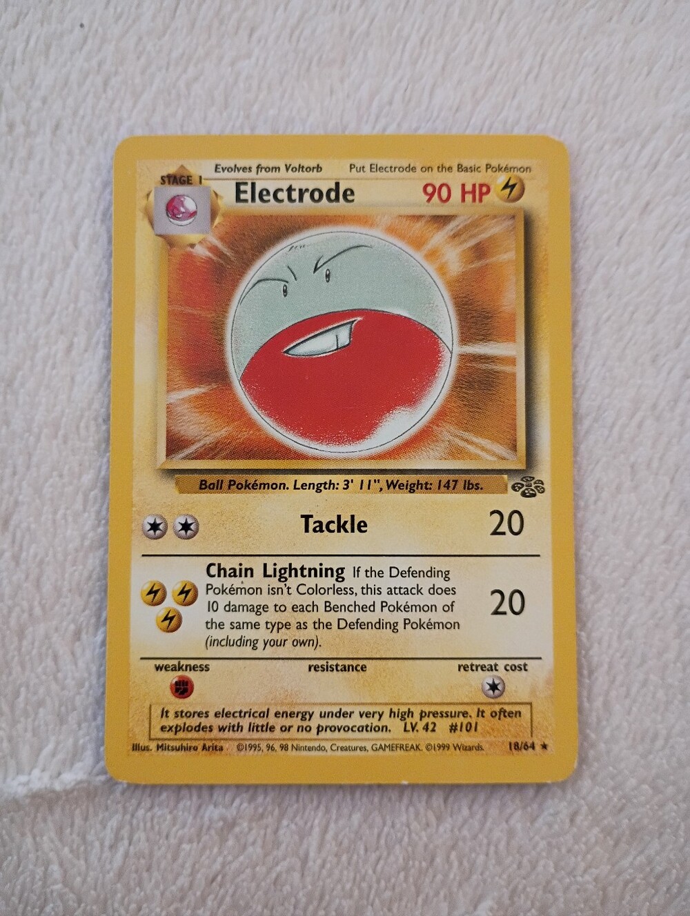 Vintage Electrode Pokemon Card 18/64